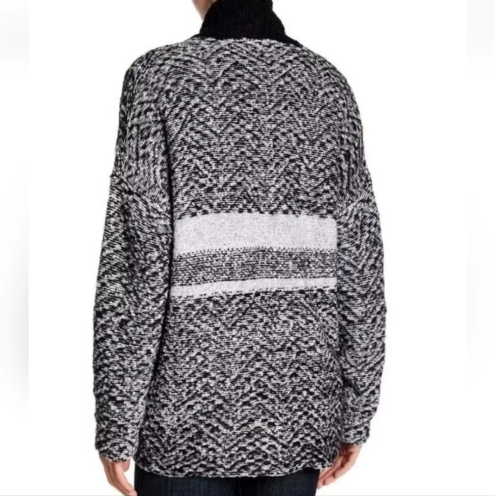 NWT John + Jenn Cardigan Open Knit Sweater Coat Shawl Collar Fits Like XL/1X